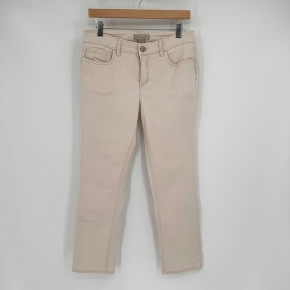 Laura Ashley Y2K Cream Straight Jeans with‎ Gold Pocket Details Women's Sz 12P - Picture 6 of 12